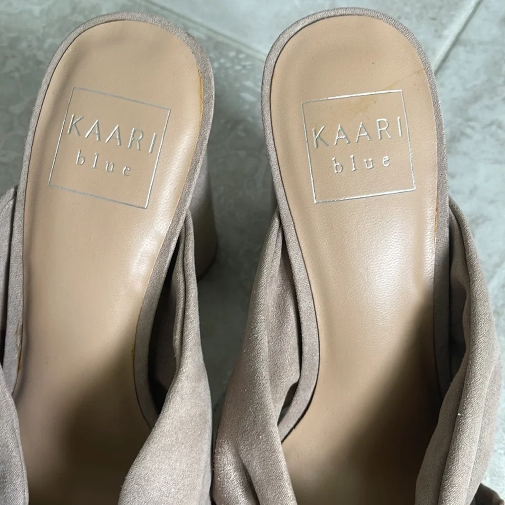 Kaari Blue Katie Heel Sandal, Size 7.5